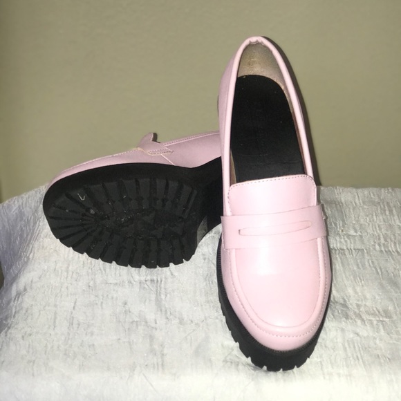 Faux-leather pink chunky heel - Picture 4 of 5